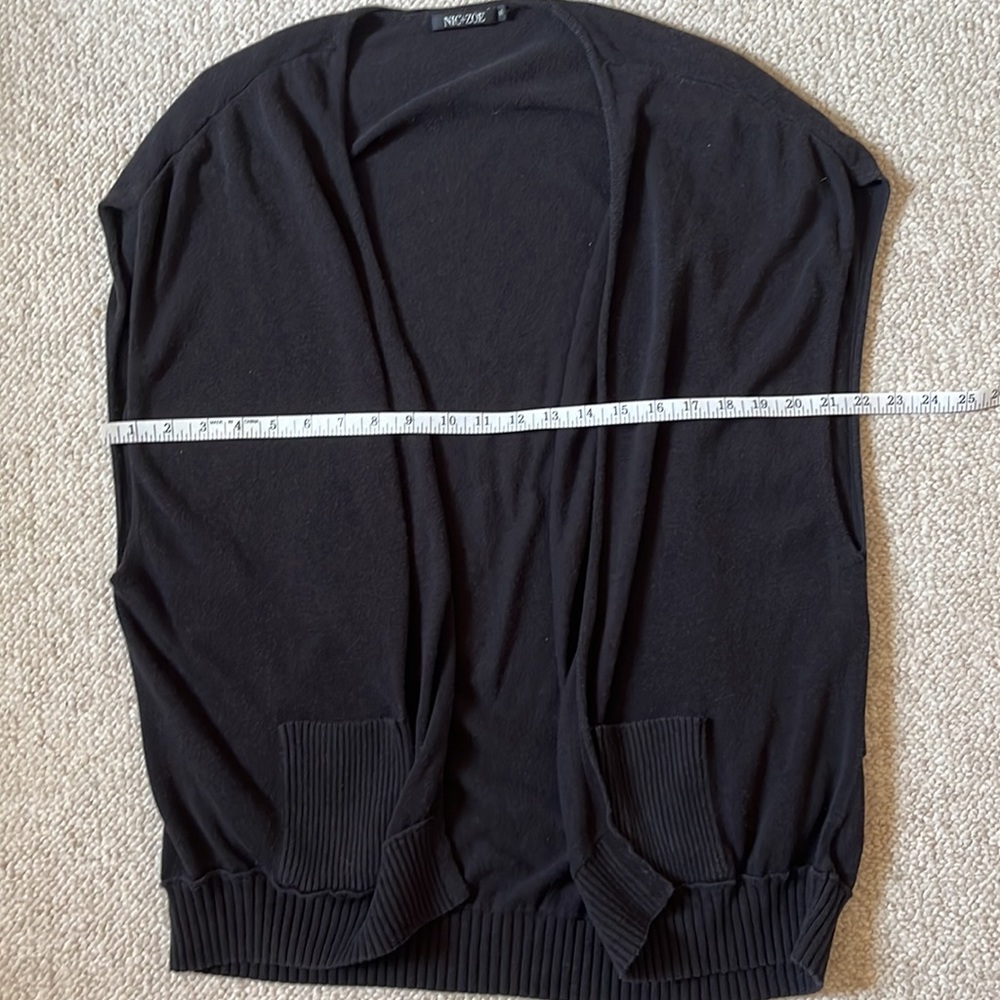 Nic & Zoe Black Sweater Vest - Size XL